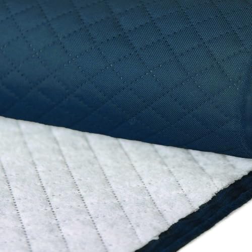 Steppstoff Raute ab 1m x 158cm PU-beschichtet Meterware Steppfutter Oxford 600D Futterstoff, Farbe:marineblau von maDDma