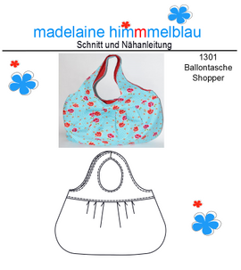 1301 Ballon Tasche von madelaine himmmelblau