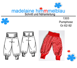 1303 Pumphose von madelaine himmmelblau