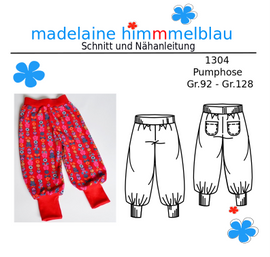 1304 Pumphose von madelaine himmmelblau