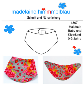 1307 Halstuch Baby und Kleinkind von madelaine himmmelblau