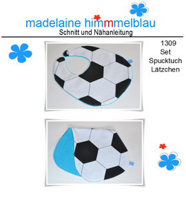 1309 Spucktuch Lätzchen von madelaine himmmelblau