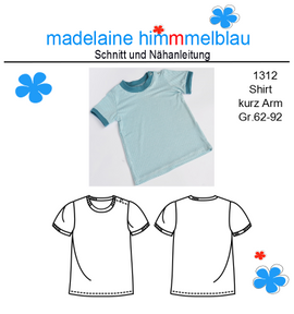 1312 Shirt kurz Arm von madelaine himmmelblau