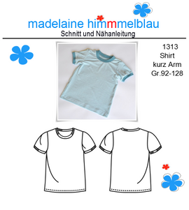 1313 Shirt kurz Arm von madelaine himmmelblau