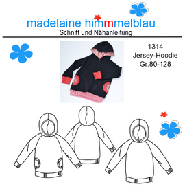 1314 Jersey-Hoodie von madelaine himmmelblau