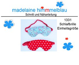 1331 Schlafbrille von madelaine himmmelblau