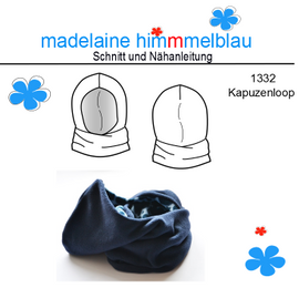 1332 Kapuzenloop von madelaine himmmelblau