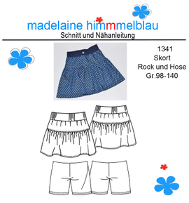 1341 Skort von madelaine himmmelblau