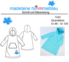 1342 Strandkleid von madelaine himmmelblau