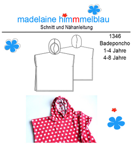 1346 Badeponcho von madelaine himmmelblau