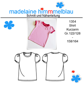 1354 Shirt Kurzarm von madelaine himmmelblau