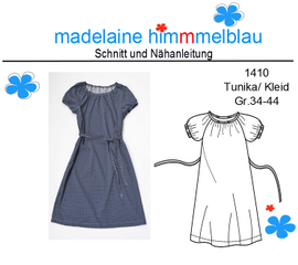 1410 Tunika/Kleid von madelaine himmmelblau