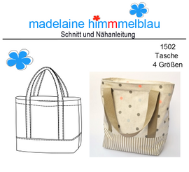 1502 Tasche 4 Größen von madelaine himmmelblau