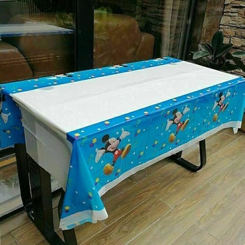 XL-Themen-Tischdecke für Kindergeburtstag, Disney-Cartoons, Party-Tischdecke, Geschirr, Roblox, Spiderman, Toy Story, Frozen, Disney Prinzessinnen, Minnie und Mickey Mouse (Mickey Mouse) von madeokoltd