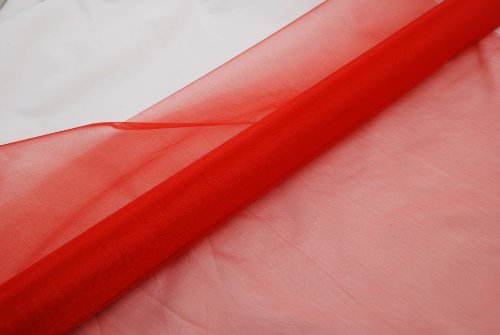 magic-man1001 Organza rot 10 m x 70 cm - Deko Tischdecke Organzastoff rot Dekostoffe Deko von magic-man1001