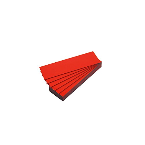 25 Magnetetiketten in Farbe (rot, Länge 10 cm, Breite 2 cm) von magnétiques.fr