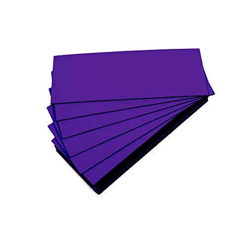 25 Magnetetiketten in verschiedenen Farben (Violett, Länge 5 cm – Breite 4 cm) von magnétiques.fr