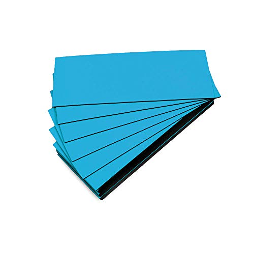 25 Magnetetiketten in verschiedenen Farben (hellblau, Länge 5 cm – Breite 4 cm) von magnétiques.fr