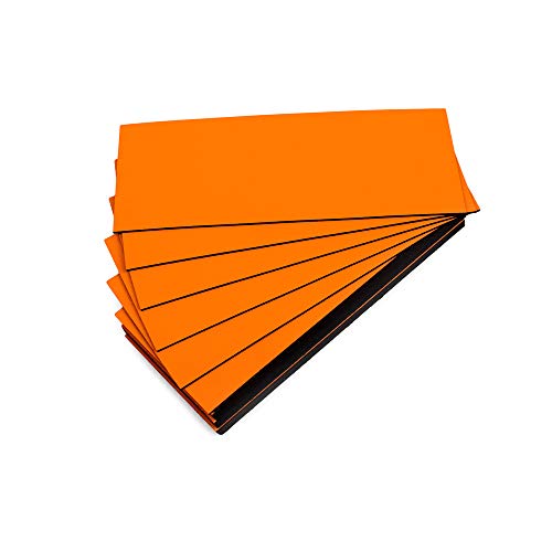 Magnet-Etiketten, Farbe Orange, Länge 10 cm, Breite 4 cm, 25 Stück von magnétiques.fr