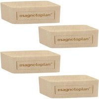 magnetoplan Magnete braun, Holz 6,0 x 2,0 x 1,3 cm, 4 St. von magnetoplan