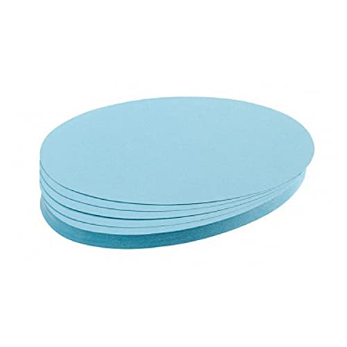 magnetoplan Moderationskarten, oval | BxH 190 x 110mm | 500 Stück | Moderationskarten in blau | Für Meetings und Präsentationen | FSC-zertifiziert und kunststofffrei verpackt von magnetoplan