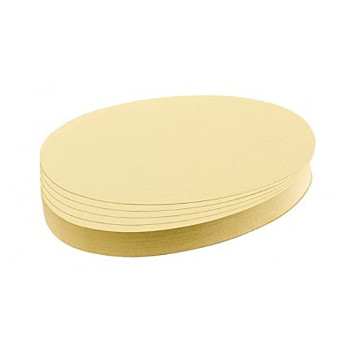 magnetoplan Moderationskarten, oval | BxH 190x110 mm | 500 Stück | Kommunikationskarten in Gelb | Für Meetings und Präsentationen | FSC-zertifiziert und kunststofffrei verpackt von magnetoplan