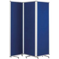 magnetoplan Trennwand 1105303, blau 181,0 x 180,0 cm mit Rollen von magnetoplan