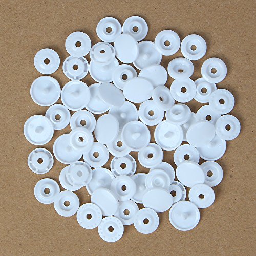 KAM 1000set Resin Snap Buttons T5 White Color by von mahaohao