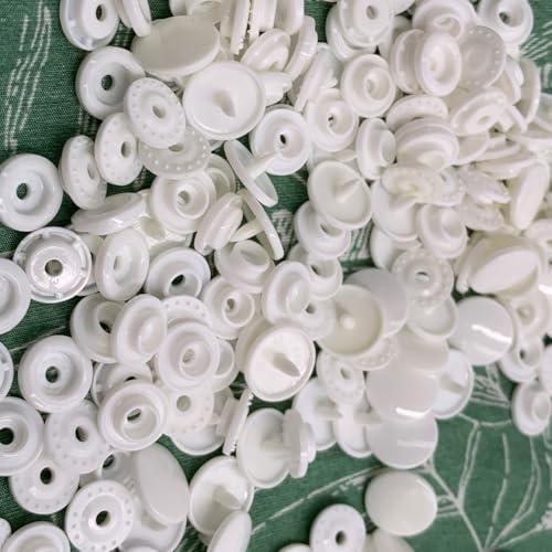 KAM 1000set Resin Snap Buttons T5 White Color by von mahaohao