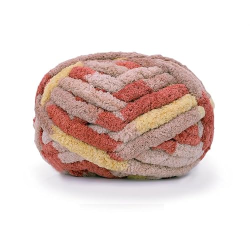 Chunky Wolle, Diameter 2cm Chunky Wool, Grob Gestrickte Kuscheldecke, Roving Garn Zum Handstricken Häkeln, Grobstrick Weiches Wollgarn Haustier Bett Sofa (Mischfarbe D) von maikeduo