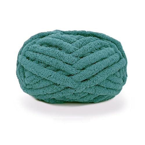 maikeduo Dicke Wolle, Diameter 2cm Chunky Wool, Grob Gestrickte Kuscheldecke, Roving Garn Zum Handstricken Häkeln, Grobstrick Weiches Wollgarn Haustier Bett Sofa (dunkelgrün) von maikeduo