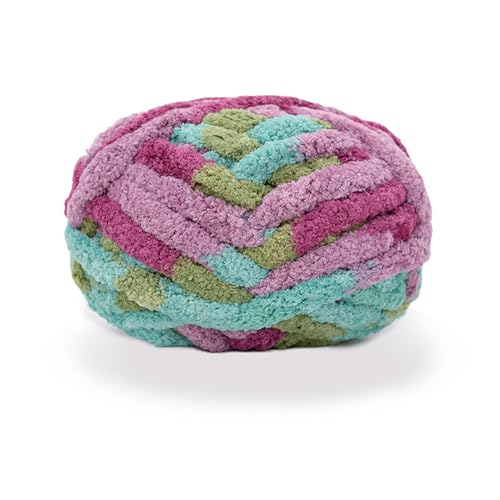 maikeduo Chunky Wolle, Diameter 2cm Chunky Wool, Grob Gestrickte Kuscheldecke, Roving Garn Zum Handstricken Häkeln, Grobstrick Weiches Wollgarn Haustier Bett Sofa (Mischfarbe H) von maikeduo