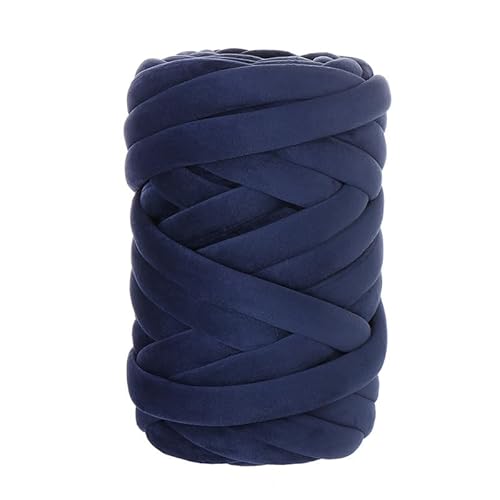 maikeduo Wolle Zum Armstricken, 250g/500g/1000g Grob Gestrickte Kuscheldecke, Roving Garn Zum Handstricken Häkeln, Grobstrick Weiches Wollgarn Haustier Bett Sofa (Navy blau,1000g) von maikeduo