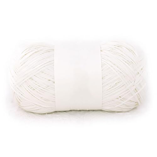 1 Rolle 460M/100g Raffiabast Papierband,100% Baumwolle Raffia Bastband Bindebast Breite: 2mmfür Geschenkverpackung, Weben, DIY Handwerk Dekoration (Weiß) von maileiduo