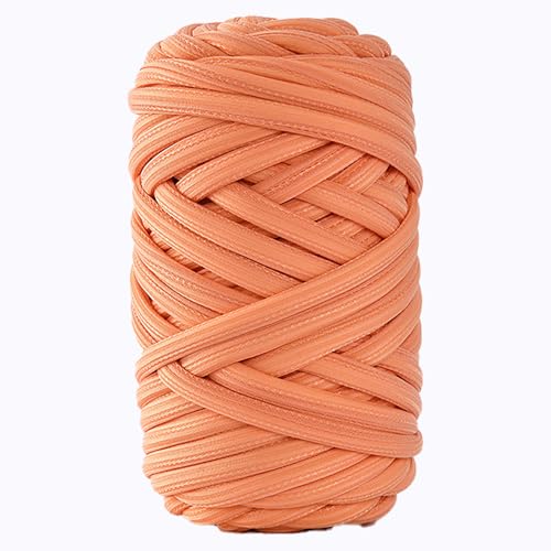 Dicke Wolle Garn 250g, Schlauchgarn Armstricken Knitting Wolle, Für Körbe, Decke, Kissen, Rucksack, Haustierkorb (Orange) von maileiduo