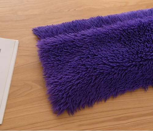 Kunstpelzstoff,100cm X 160cm Kunstfell Zum Basteln,faux Fur Fabric,plüschstoff, Vorgeschnittener Kunstpelzstoff Für Kostüme, Teppiche, Kissen, Nähen, Dekorationen (Dunkelviolett) von maileiduo