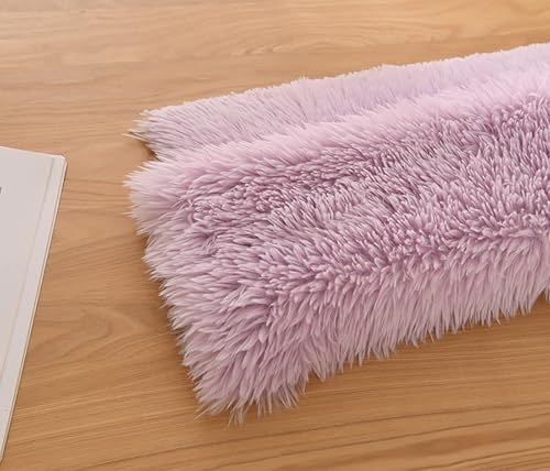 Kunstpelzstoff,100cm X 160cm Kunstfell Zum Basteln,faux Fur Fabric,plüschstoff, Vorgeschnittener Kunstpelzstoff Für Kostüme, Teppiche, Kissen, Nähen, Dekorationen (Hellviolett) von maileiduo