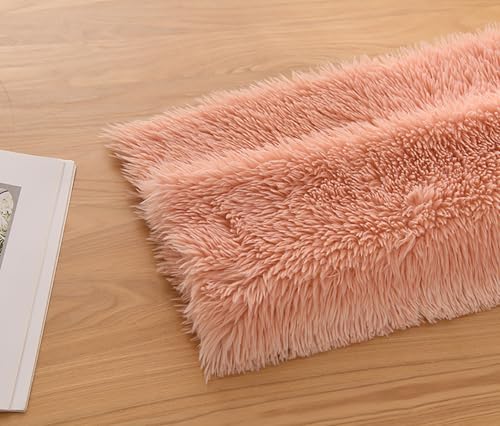 Kunstpelzstoff,100cm X 160cm Kunstfell Zum Basteln,faux Fur Fabric,plüschstoff, Vorgeschnittener Kunstpelzstoff Für Kostüme, Teppiche, Kissen, Nähen, Dekorationen (Orangenpulver) von maileiduo