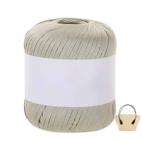 Raffiabast Papierband Länge 102 M, Papier Bänder Breite 4 mm, Bast Raffia Papier Packschnur Gewicht 50 G Für Geschenkverpackung, Weben, Dekoration Und Gärtnern (Grün-A) von maileiduo