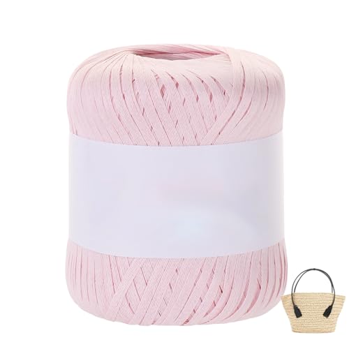 Raffiabast Papierband Länge 102 M, Papier Bänder Breite 4 mm, Bast Raffia Papier Packschnur Gewicht 50 G Für Geschenkverpackung, Weben, Dekoration Und Gärtnern (Rosa-A) von maileiduo