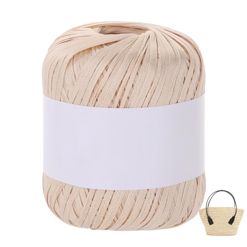 Raffiabast Papierband Länge 102 M, Papier Bänder Breite 4 mm, Bast Raffia Papier Packschnur Gewicht 50 G Für Geschenkverpackung, Weben, Dekoration Und Gärtnern (Weiß-B) von maileiduo