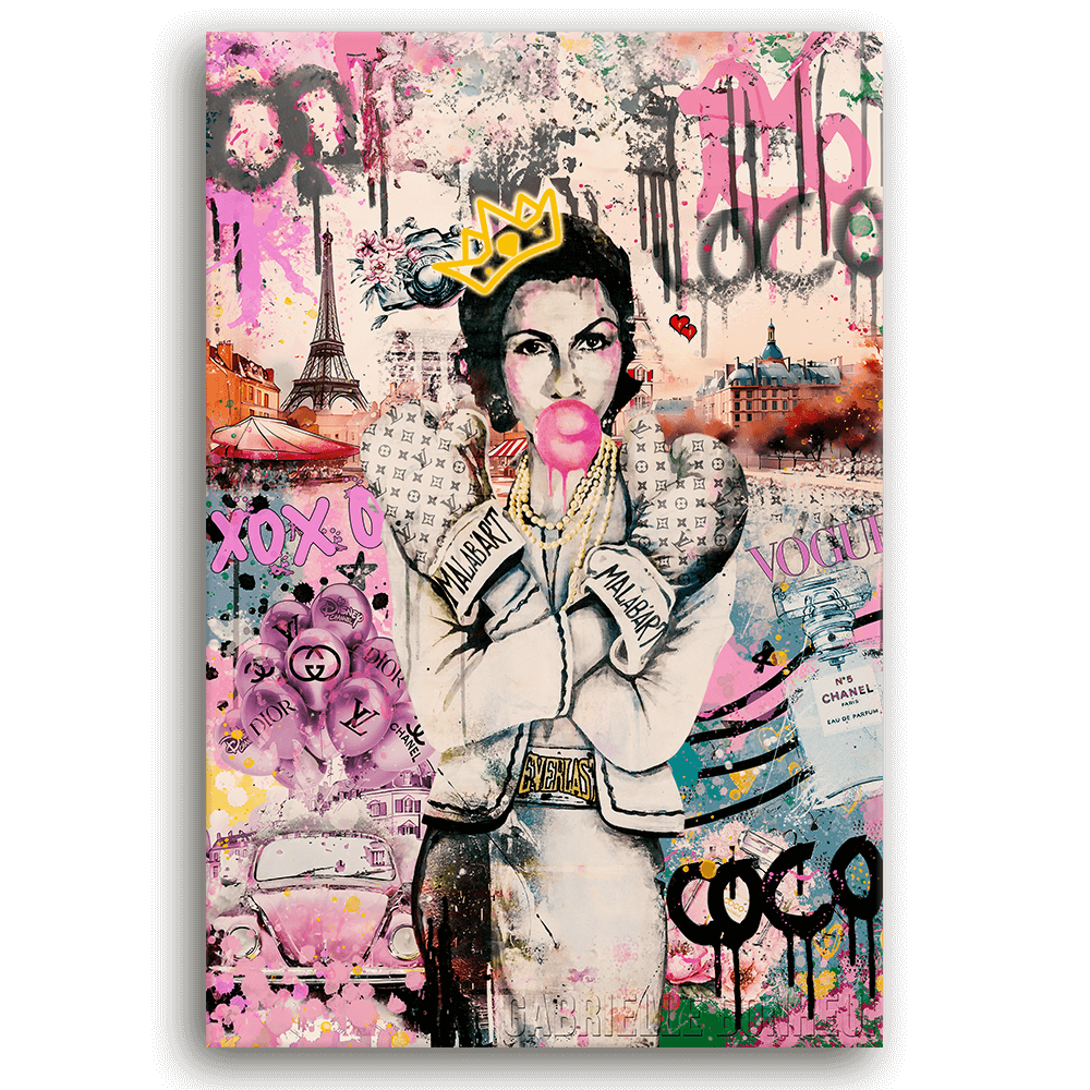 Leinwandbild - COCO POP ART - COCO LOVES PARIS - LIMITED EDITION von malango