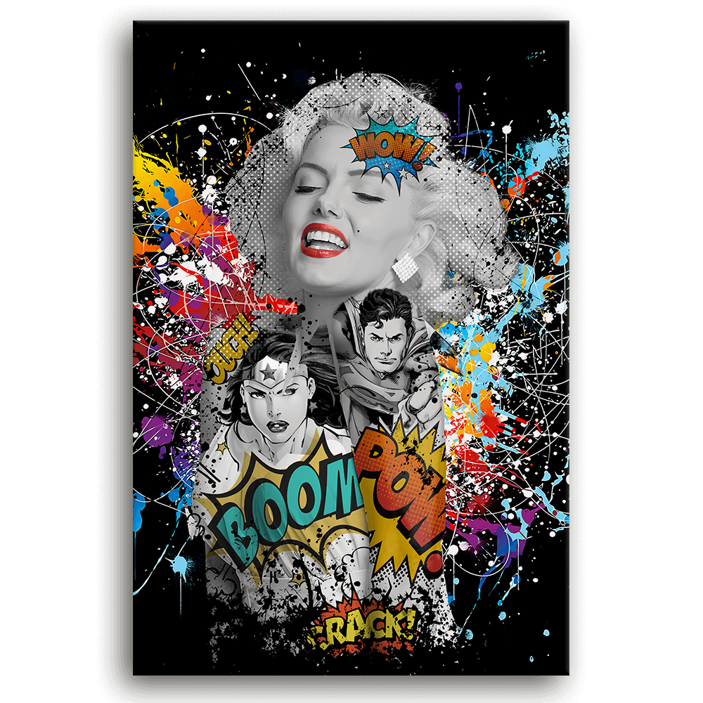 Leinwandbild - MARILYN MONROE - LOVES DC GRAFITTY POP ART - LIMITED EDITION von malango