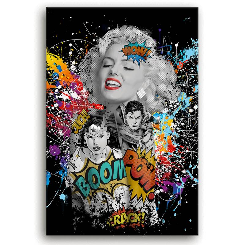 Leinwandbild - MARILYN MONROE - LOVES DC GRAFITTY POP ART - LIMITED EDITION von malango