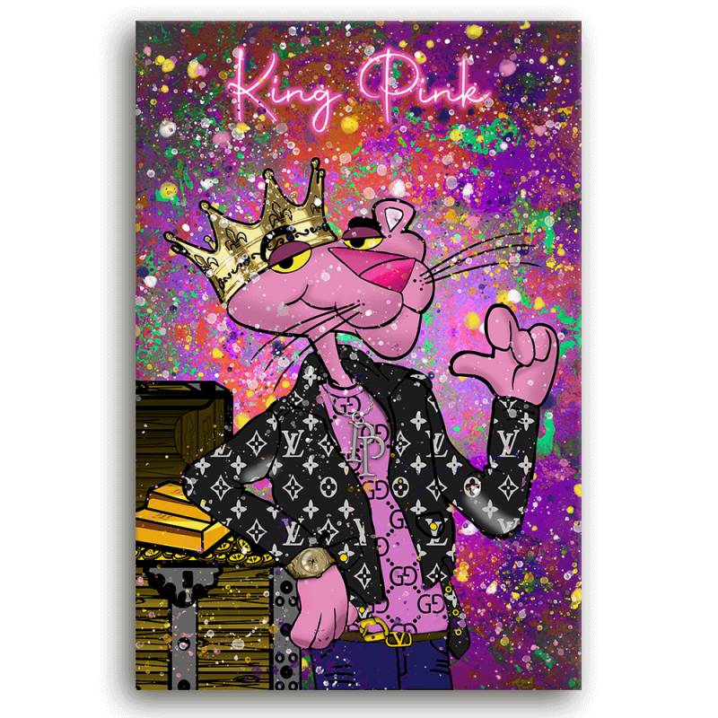 Leinwandbild - PINK PANTHER - KING PINK - LIMITED EDITION von malango