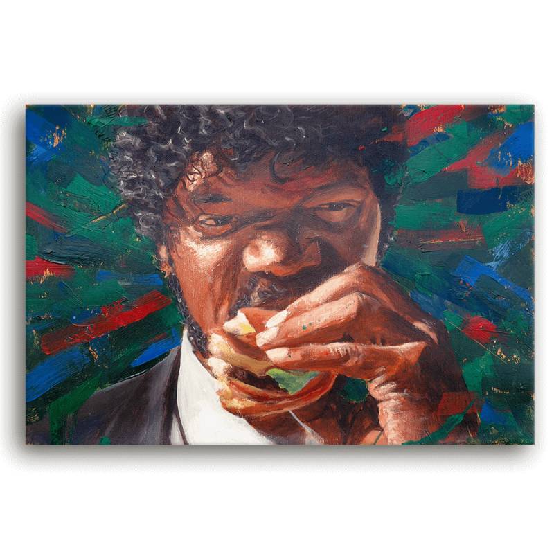 Leinwandbild - PULP FICTION - JULES WINNFIELD LIKES BIG KAHUNA BURGER - LIMITED EDITION von malango