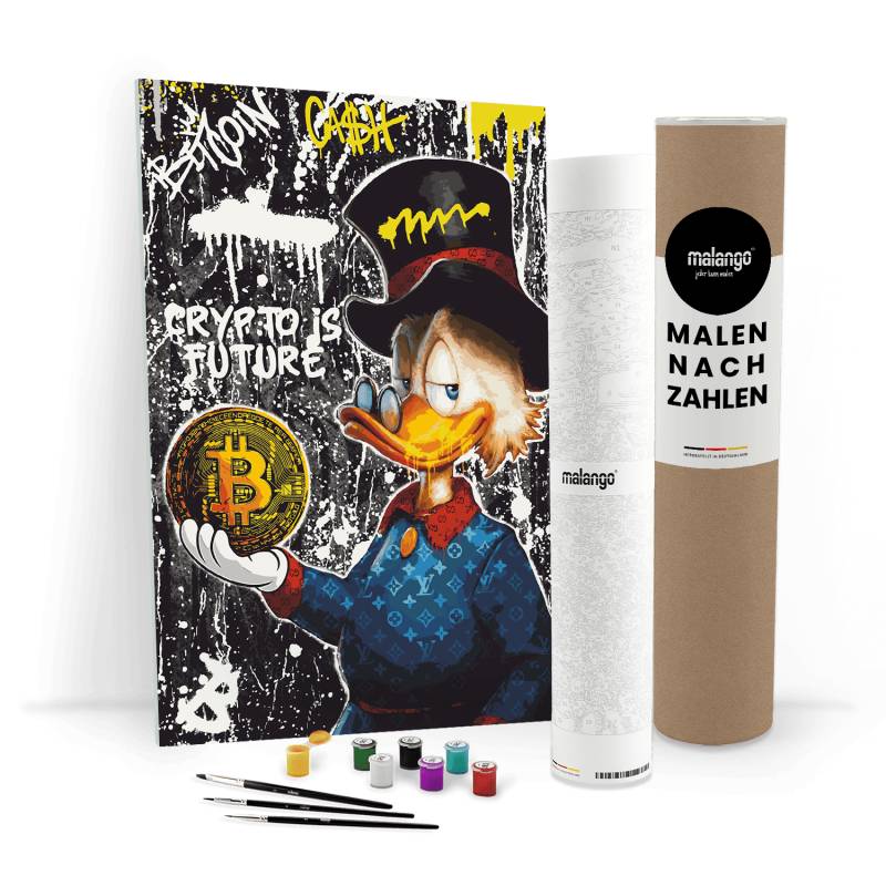 Malen nach Zahlen - DAGOBERT BITCOIN DUCK No. 1 - LIMITED EDITION von malango