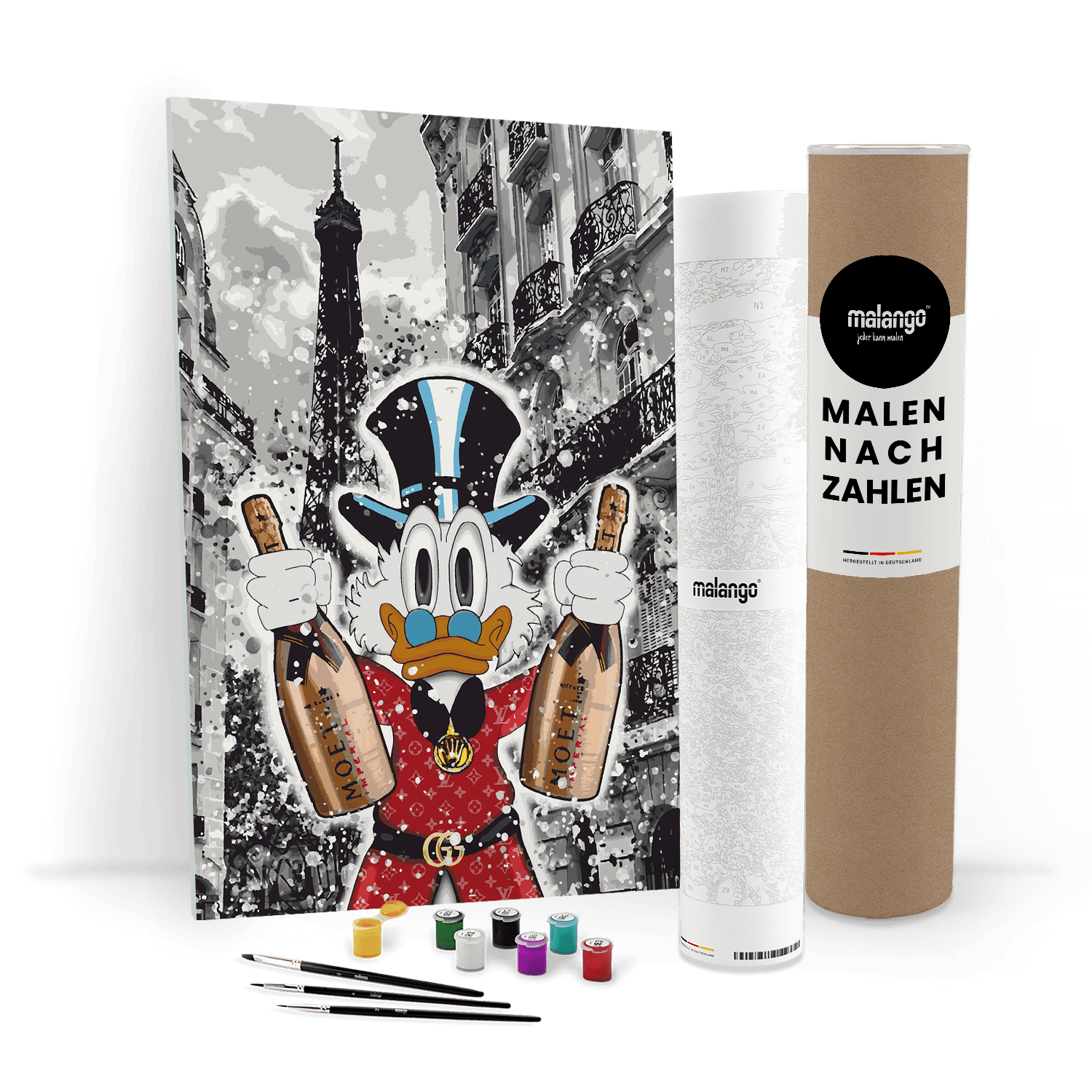 Malen nach Zahlen - DAGOBERT IN PARIS - LIMITED EDITION von malango