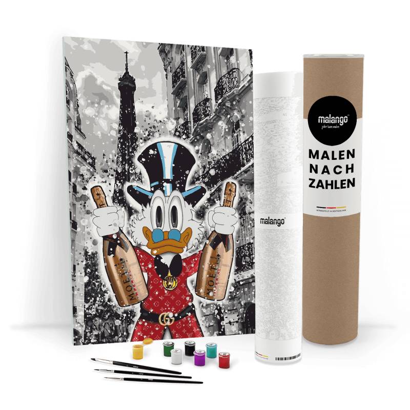 Malen nach Zahlen - DAGOBERT IN PARIS - LIMITED EDITION von malango