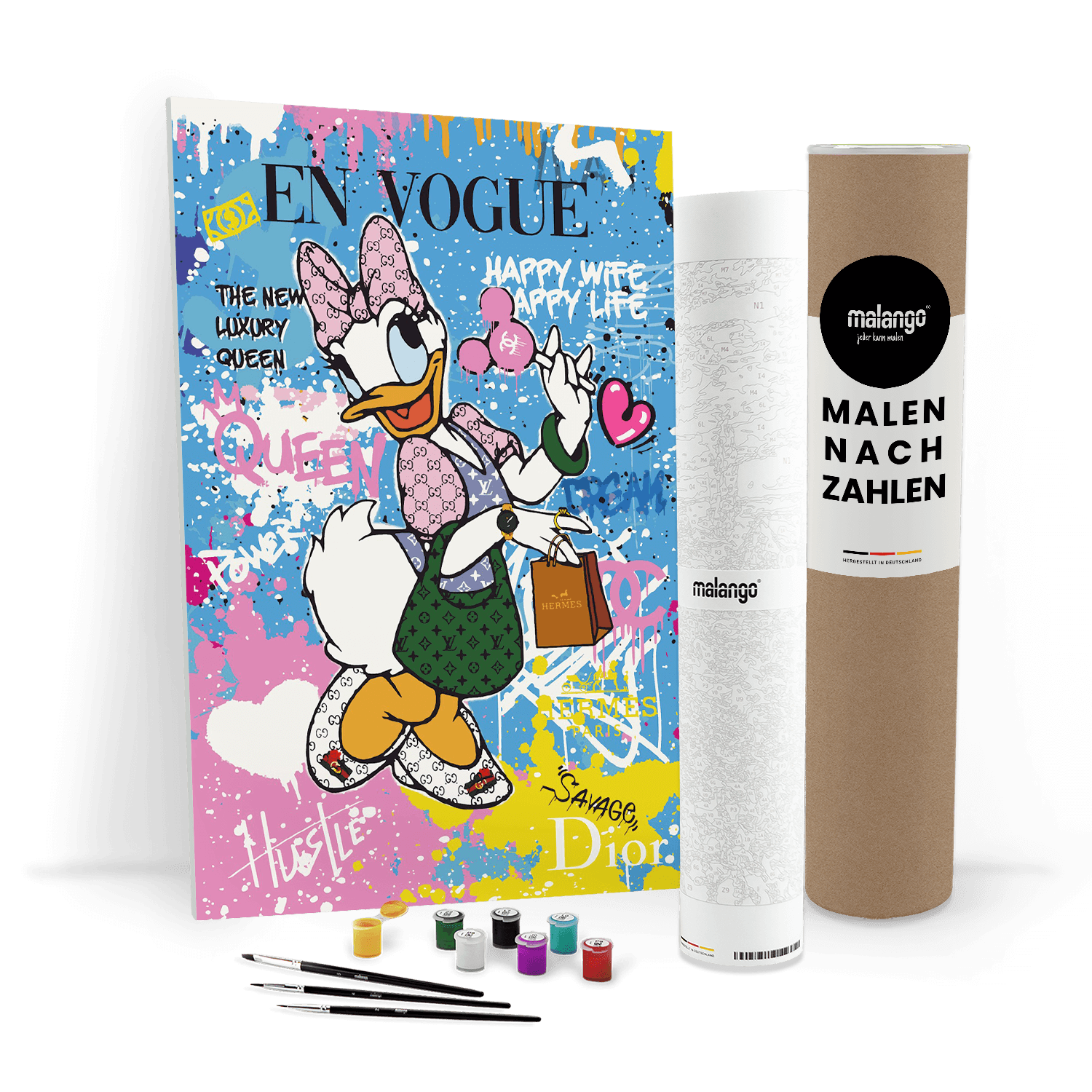 Malen nach Zahlen - DAISY HAPPY WIFE HAPPY LIFE No. 1 - LIMITED EDITION von malango